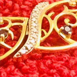 Natural Blue Sapphire, Diamond, 14K Gold Necklace